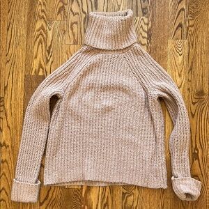 BP. Cozy Light Pink Turtleneck Sweater